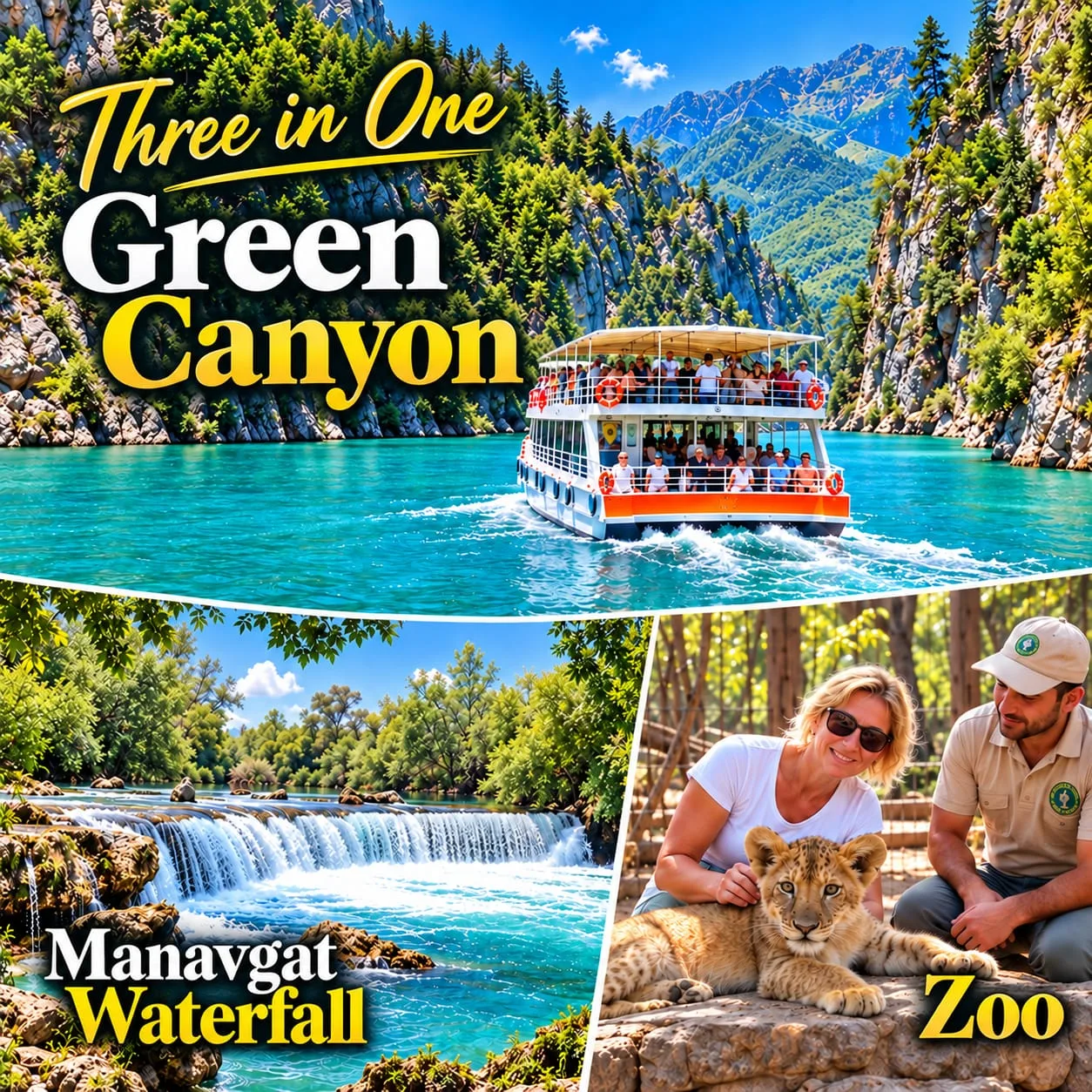 Green Canyon, Manavgat Waterfall and ZooPark Tour